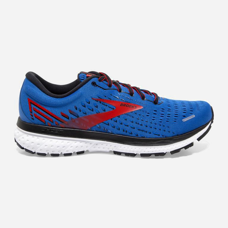 Brooks Ghost 13 Australia - Men's Road Running Shoes - Blue/Red/White (708123-YIB)